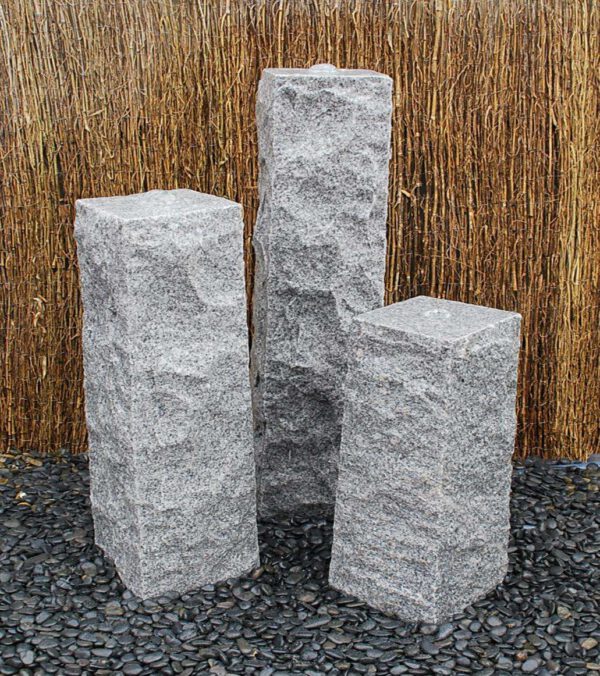 12" Chiseled Granite Fountain Kits