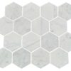 3" Carrara Marble Hex Mosaic