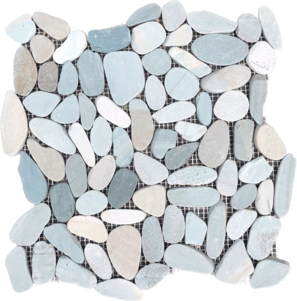 Sliced Aqua Pebble Tile