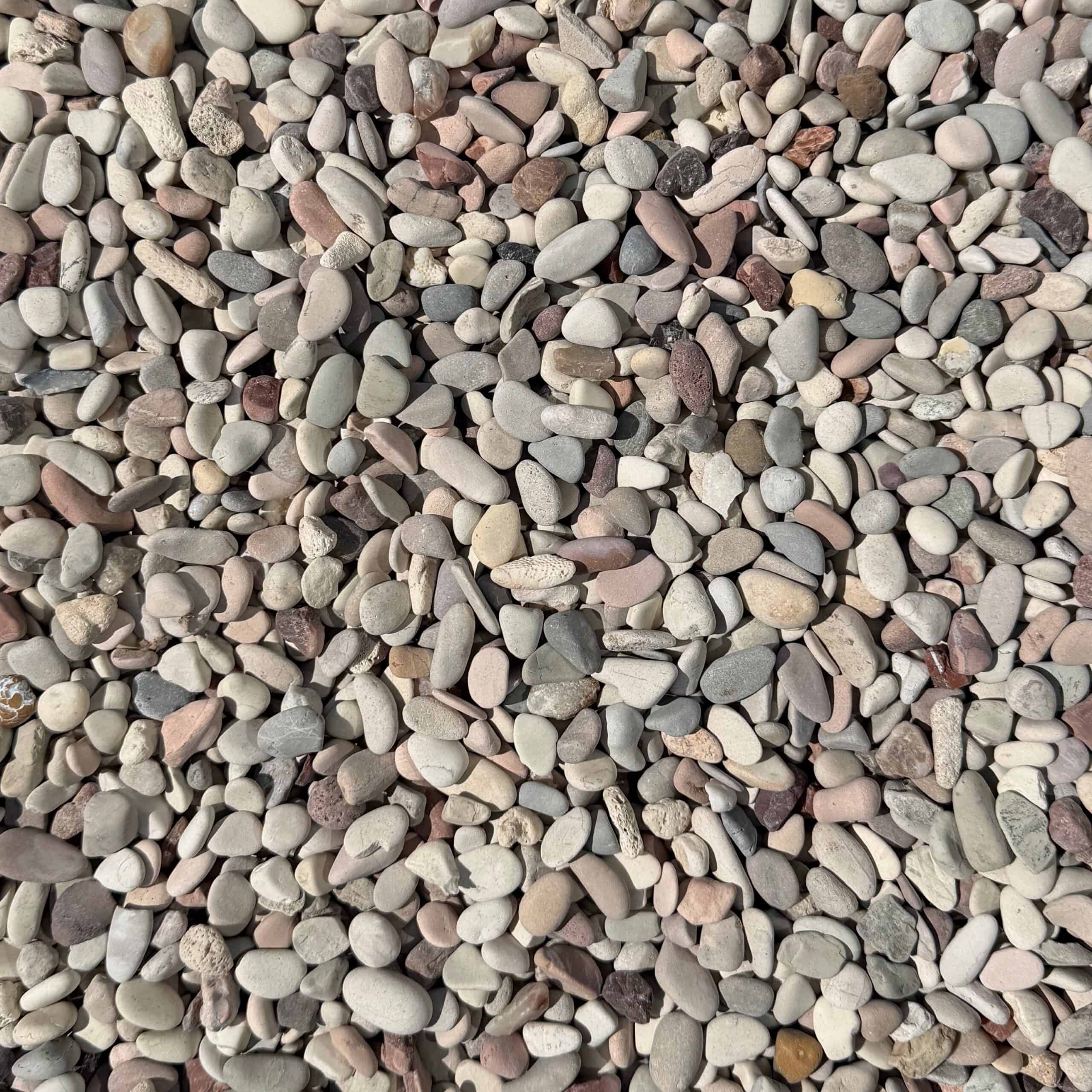 Rounded Seaside Aggregate, Mixed Pebble, 3/8" 1 Rounded Seaside Aggregate, Mixed Pebble, 3/8"