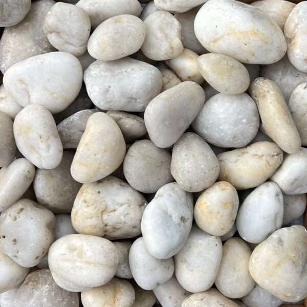 Polished White Pebbles 11/2" - 2 1/2"