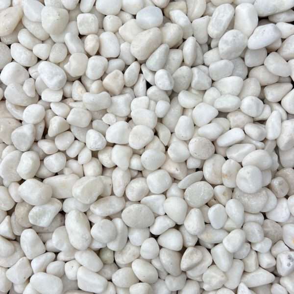 Polished White Pebbles 1/2" - 3/4"