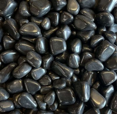 black agate pebble small 3