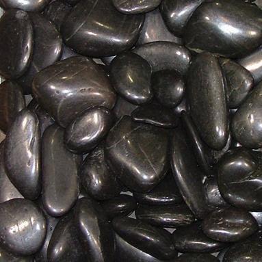 Polished Black Pebbles 1 1/2" - 2 1/2"