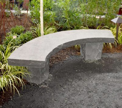 Curved Basalt Bench