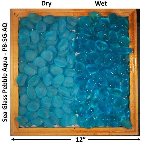 Sea Glass Pebble Aqua