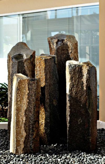 Grand Coulee Basalt Column Fountain, ~20" Wide