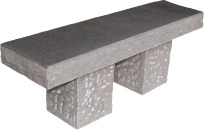 granite bench dark grey cut