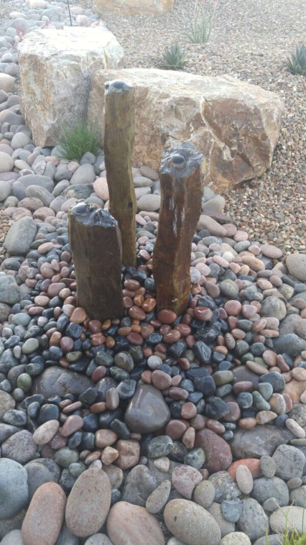 mexican beach red install with basalt fountains e1703270736183
