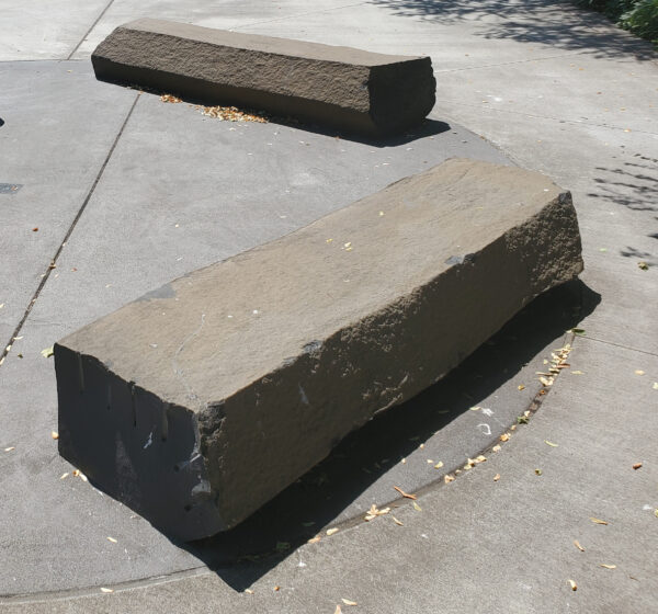natural basalt bench install 1