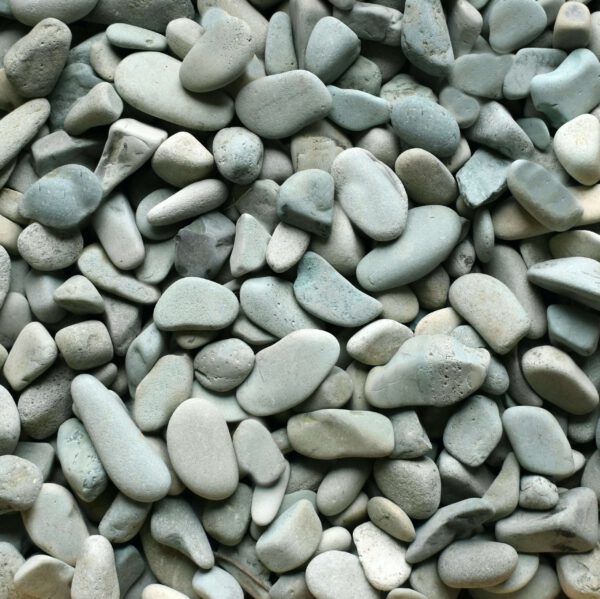 natural green beach pebbles half 1 inch