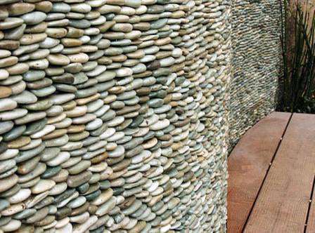 natural mocha java standing pebble tile install