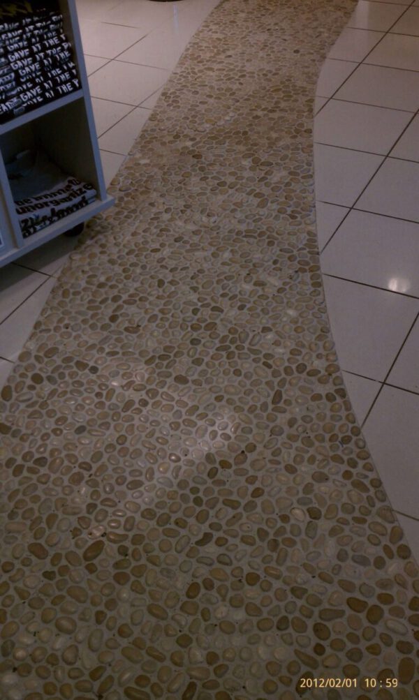 Natural Tan Pebble Tile