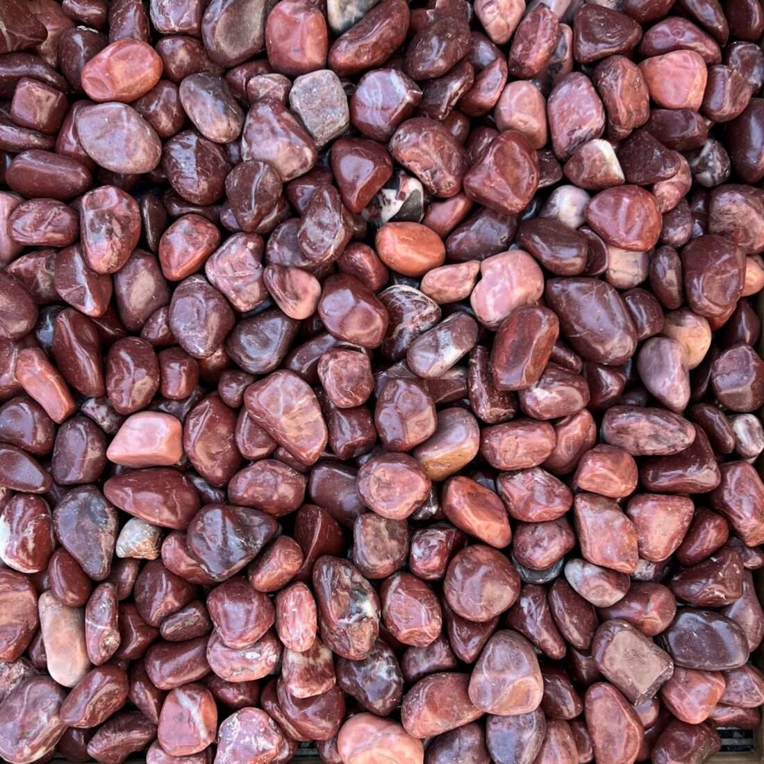 Polished Red Pebbles ½