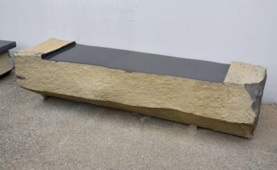 Polished Wing Basalt Bench