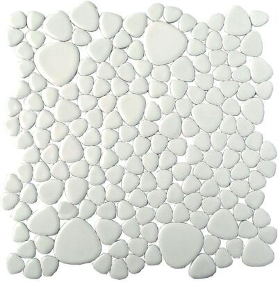 Porcelain Arctic White Pebble Tile