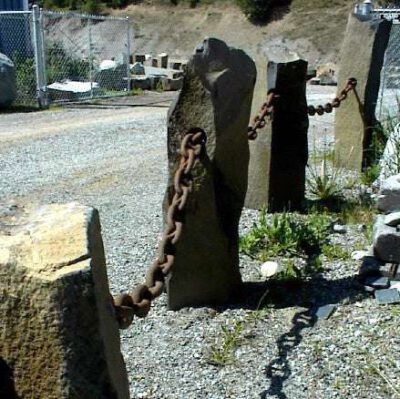 Red Bluff Basalt Column Fence Post for Chain Fence/Gate