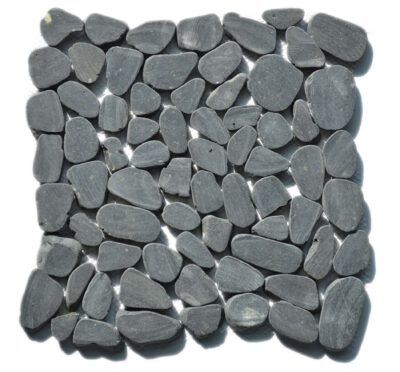 Sliced Black Pebble Tile