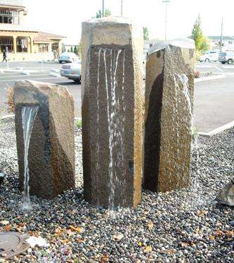 Custom Basalt Fountain - Triple Slot Fountain Set