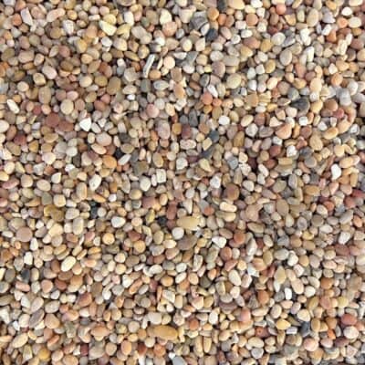 Coral Mix Pea Gravel Pebble, 3/8"