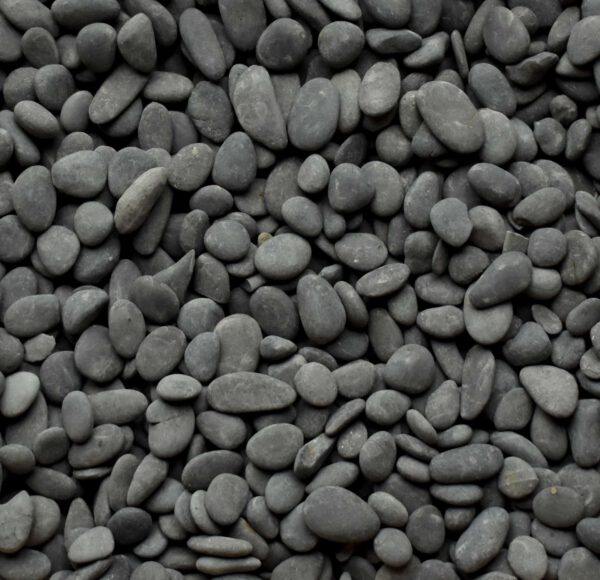 natural black river rock pebbles extra small 2