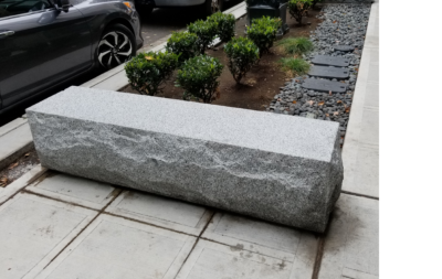 granite block bench salt and pepper
