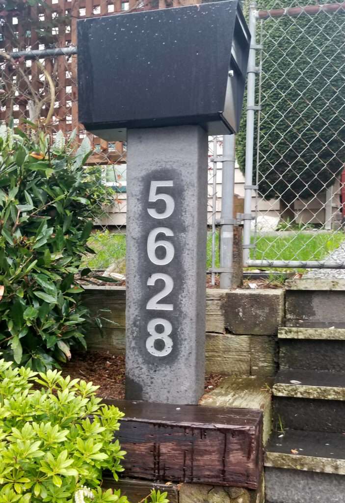 Basalt Address Post Marker