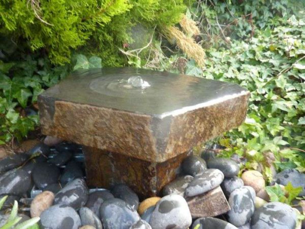 basalt hexagon slab polished fountain