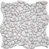 Pt Rg Pw Polished White Recycled Glass Pebble Tile