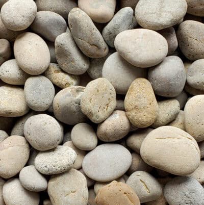 Buff Mexican Beach Pebbles, 1/2"- 1"