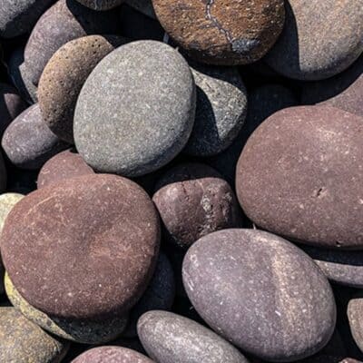 Red Mexican Beach Pebbles, 3"- 5"