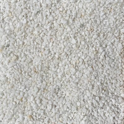 Beach Pebbles 18 Rolled White Marble Pebble, 1/4"